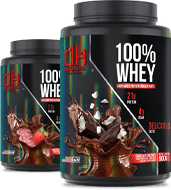 2x Whey Protein 100% concentrado - 900g - Paçoca